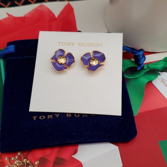 Tory Burch Enamel "Fleur" Earrings, Final PRICE - Picture 2 of 7